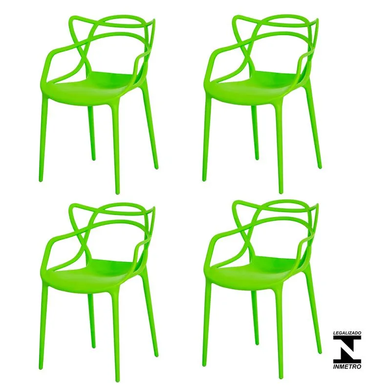 Kit 4 Cadeiras Allegra Verde