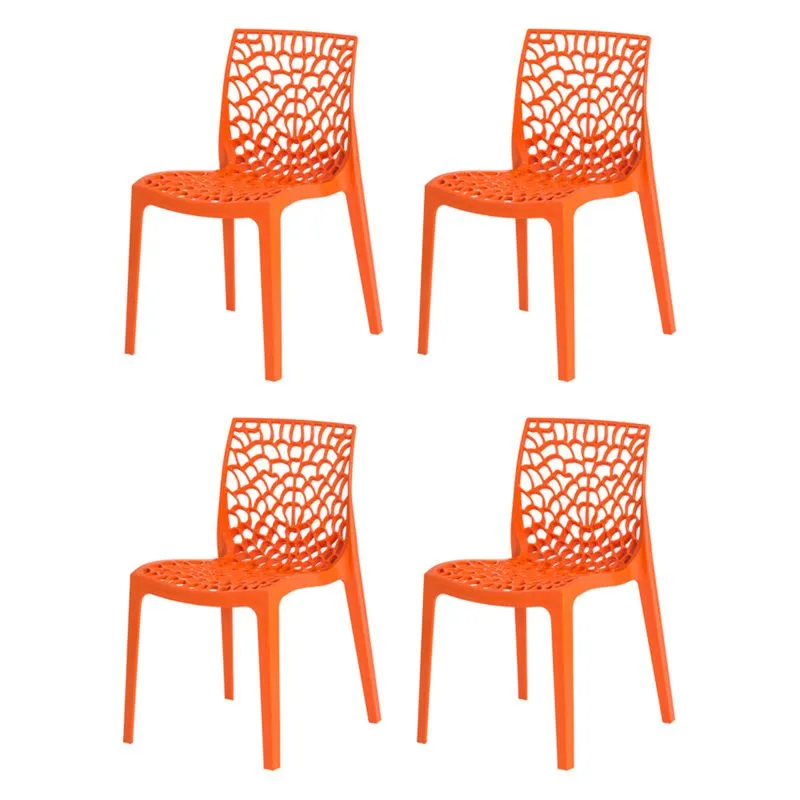 Kit 4 Cadeiras Gruvyer Laranja