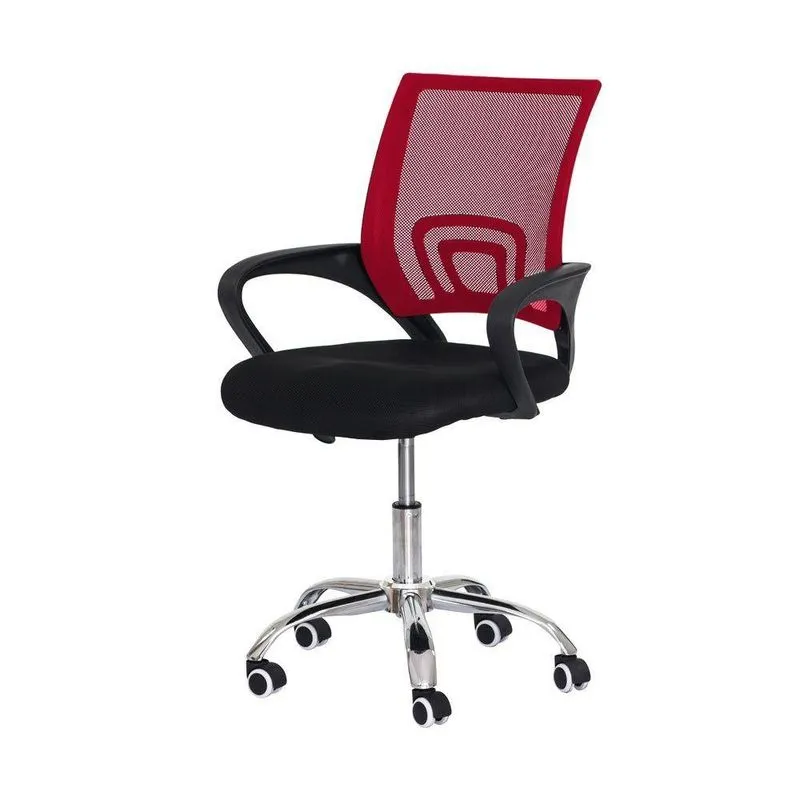 Cadeira Escritório Diretor Preta/vermelho Giratória