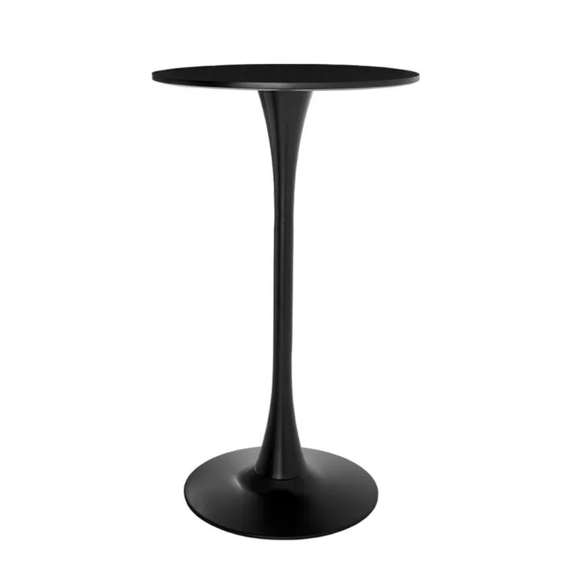 Mesa Bistrô Saarinen Tulipa Redonda Preta 60cm Waw Design