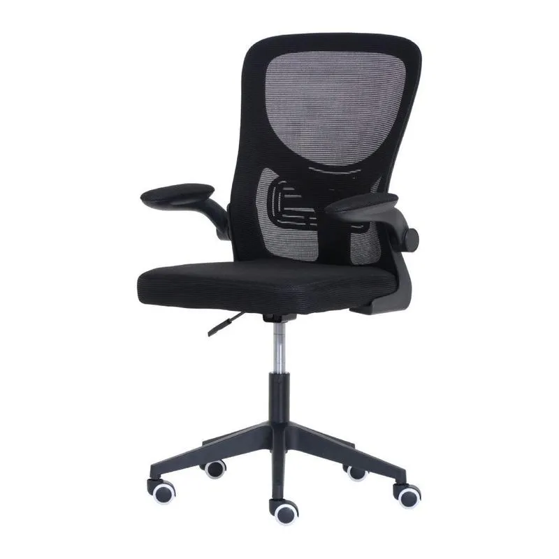 Cadeira Escritório Basic Diretor Tela Mesh Preta Giratória Altura Ajustável - Waw Design