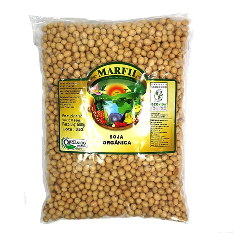 Soja em Grãos Orgânica Marfil 500g