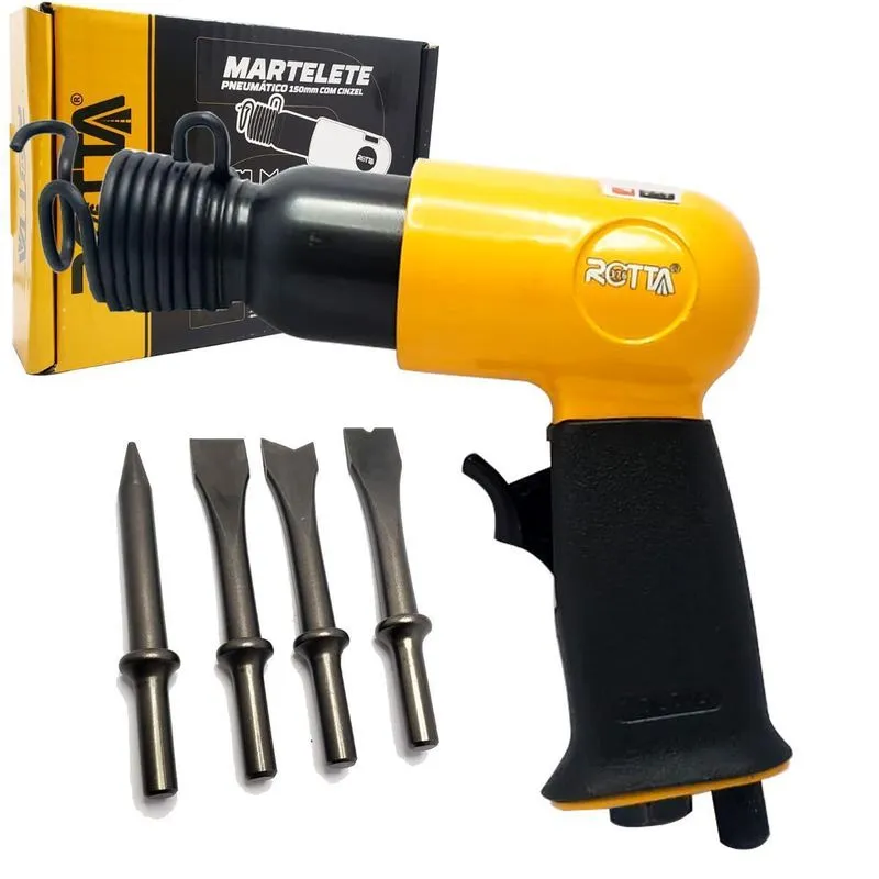 Martelete Pneumático 150mm Com Cabo Emborrachado Rotta 376