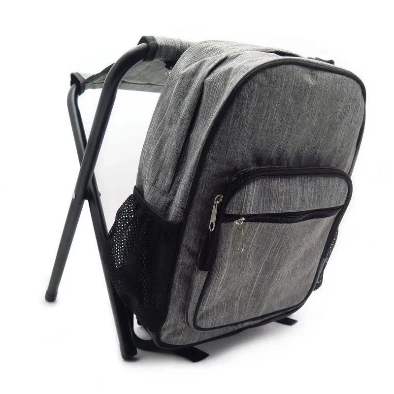 Mochila Térmica Com Banqueta Dobrável Banco Portátil Bolsa Cooler 25 L Preto Yeet