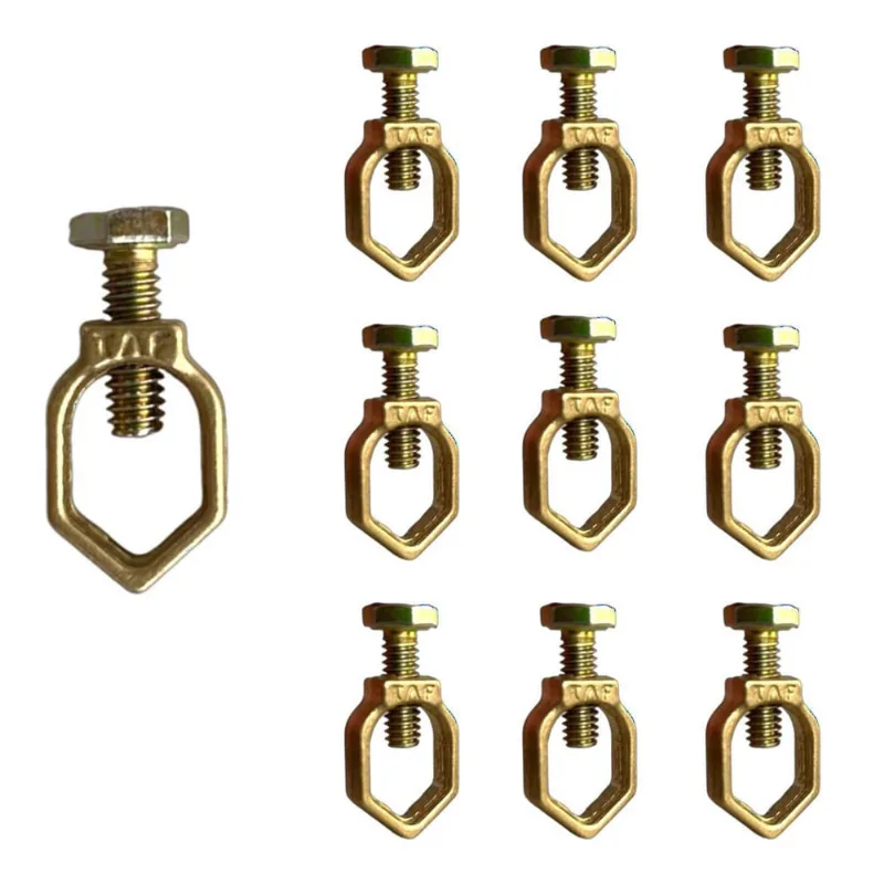 Kit 10 Grampo Reforçado Conector Para Haste Aterramento 1/2