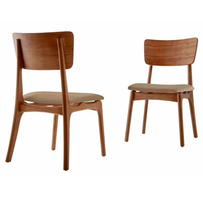 Conjunto Com 2 Cadeiras Viena Gold Moderna Mobília Ferrara-cinam. Imbuia