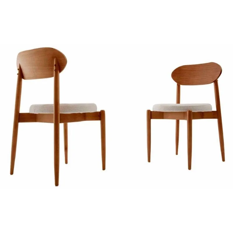 Conjunto Com 2 Cadeiras Ballare Moderna Mobília Bouclê 01/ Cinam. Imbuia