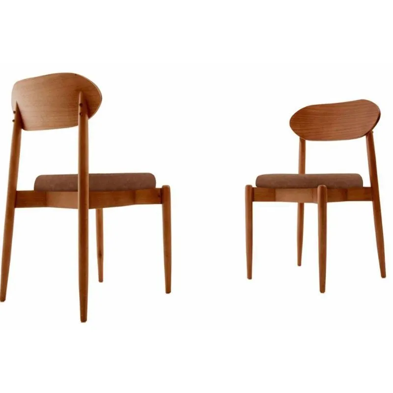 Conjunto Com 2 Cadeiras Ballare Moderna Mobília Prada/cinam. Imbuia