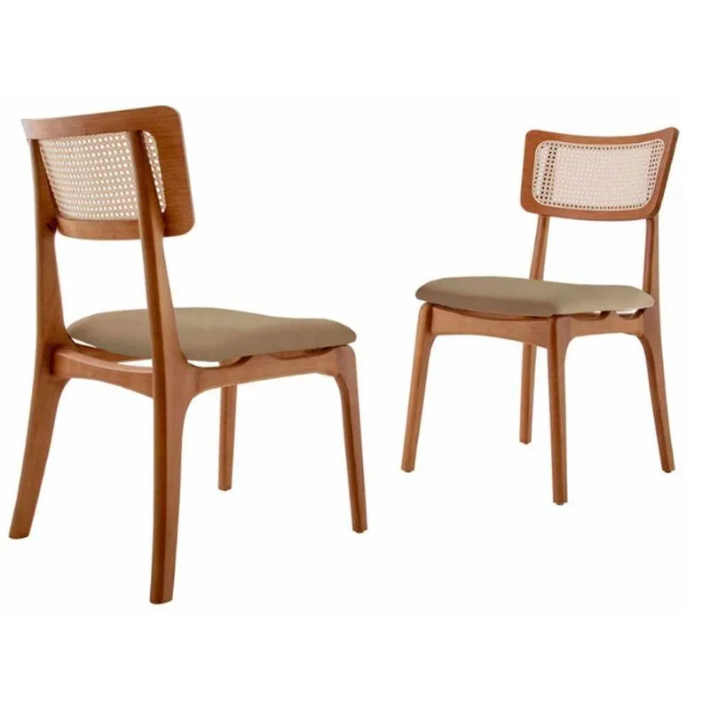 Conjunto Com 2 Cadeiras Viena Ferrara-cinam. Imbuia