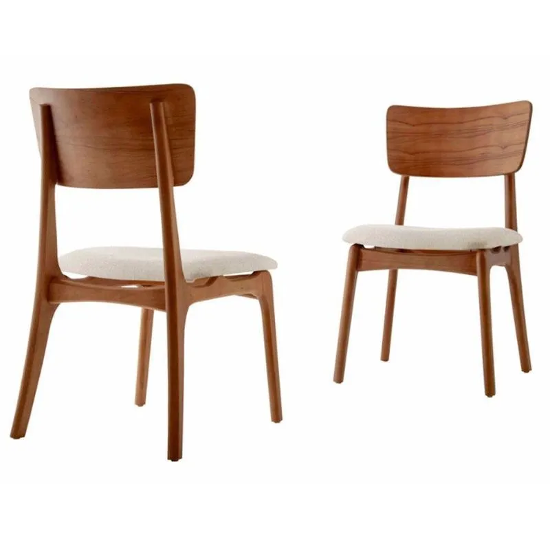 Conjunto Com 2 Cadeiras Viena Gold Moderna Mobília Bouclê 01- Cinam. Imbuia
