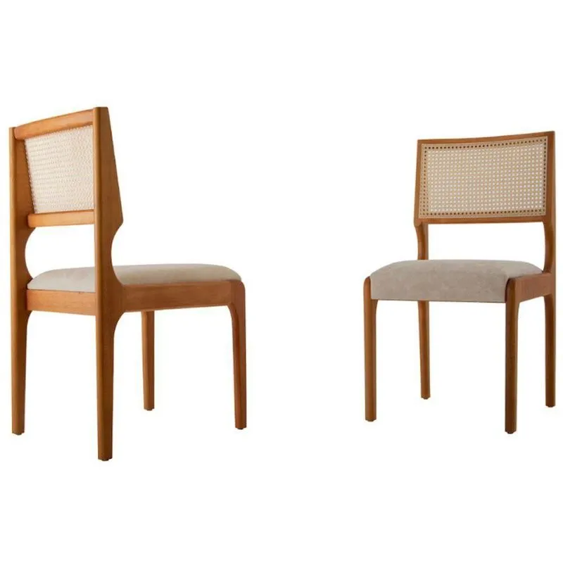 Conjunto Com 2 Cadeiras Bali Moderna Milano- Cinam. Imbuia