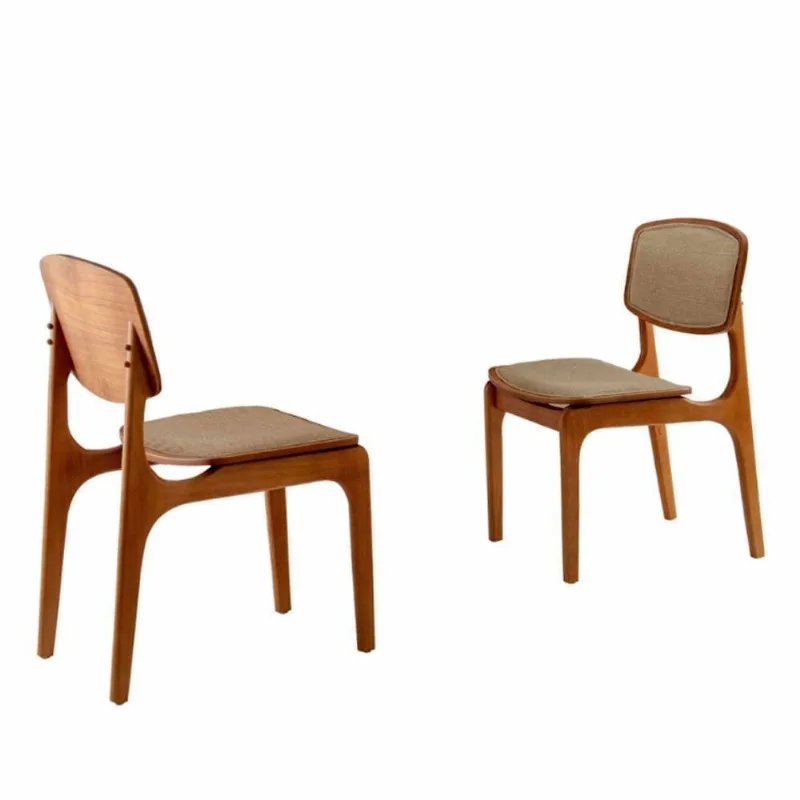 Conjunto Com 2 Cadeiras Malta Moderna Mobília Turim 07-cinam.imbuia - moderna