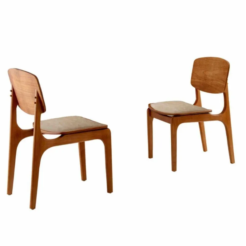 Conjunto Com 2 Cadeiras Malta Gold Moderna Mobília Milano- Cinam.imbuia - moderna