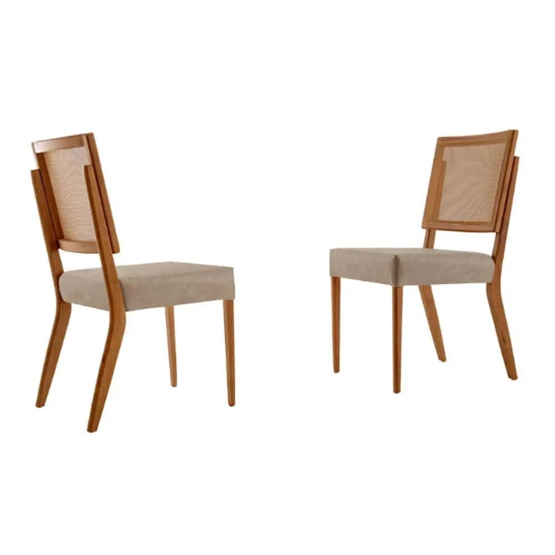 Conjunto Com 2 Cadeiras Aila Moderna Mobília Milano- Cinam.imbuia - moderna