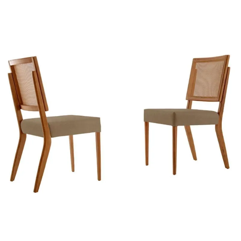Conjunto Com 2 Cadeiras Aila Moderna Mobília Ferrara-cinam.imbuia - moderna