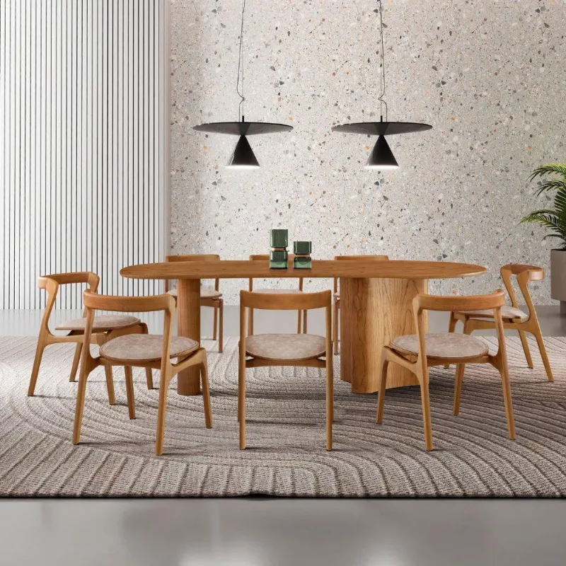 Mesa de Jantar Soláris 220cm Madeira Milano Imbuia Natural