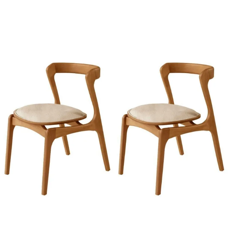 Conjunto Com 2 Cadeiras Madeira Solaris Moderna Mobilia. - moderna