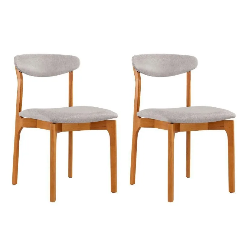 Conjunto Com 2 Cadeiras Noronha Moderna Mobília Luna/cinamomo Imbuia - moderna