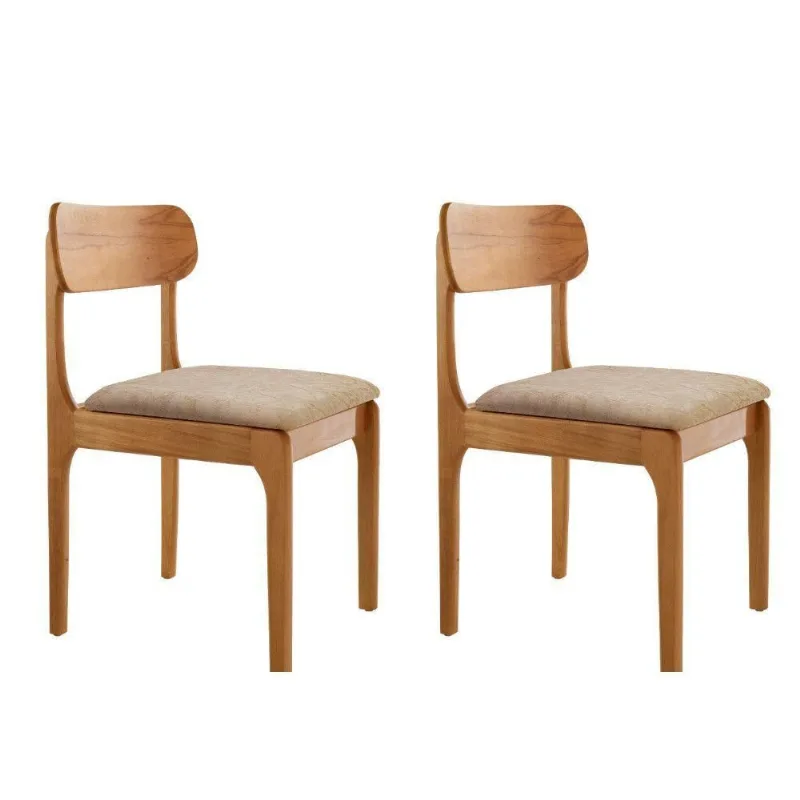 Conjunto Com 2 Cadeiras De Jantar Star Moderna Mobília Milano / Imbuia Nat. - moderna