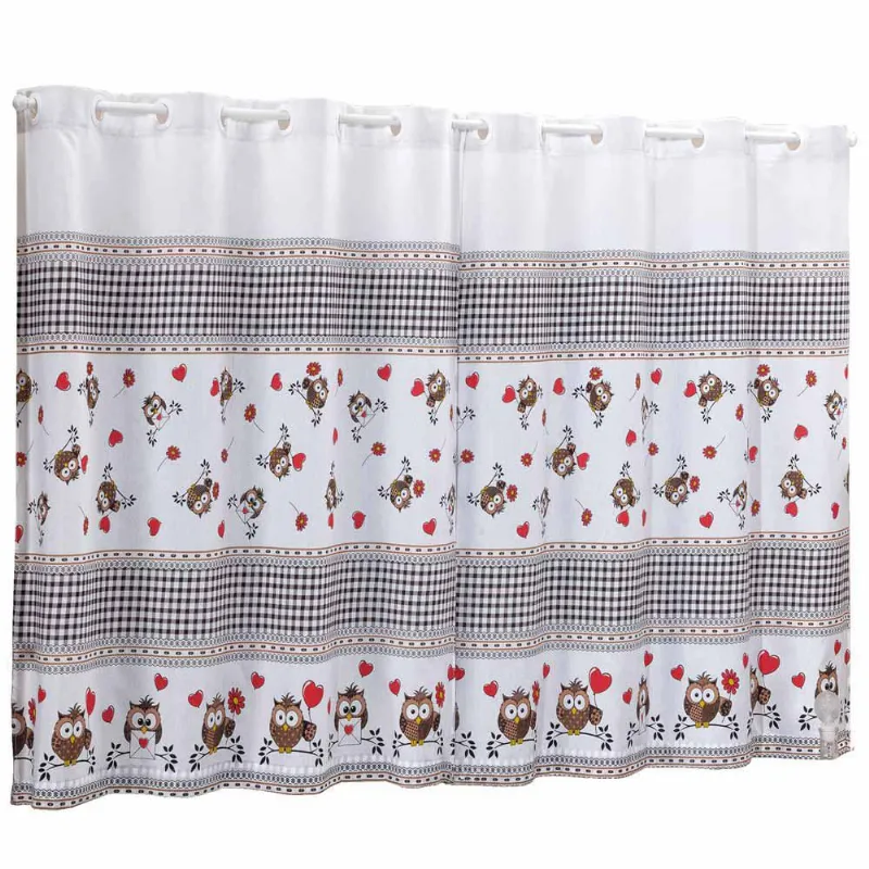 Cortina Para Cozinha 2,40 X 1,40 Corujinha