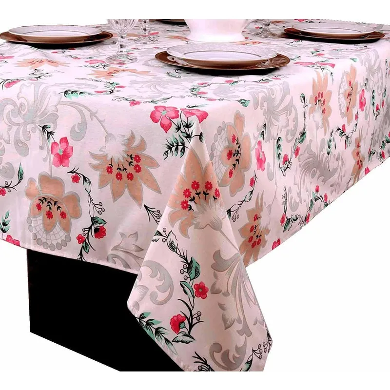 Toalha De Mesa Impermeável 2,00 X 1,40 Tecido Floral