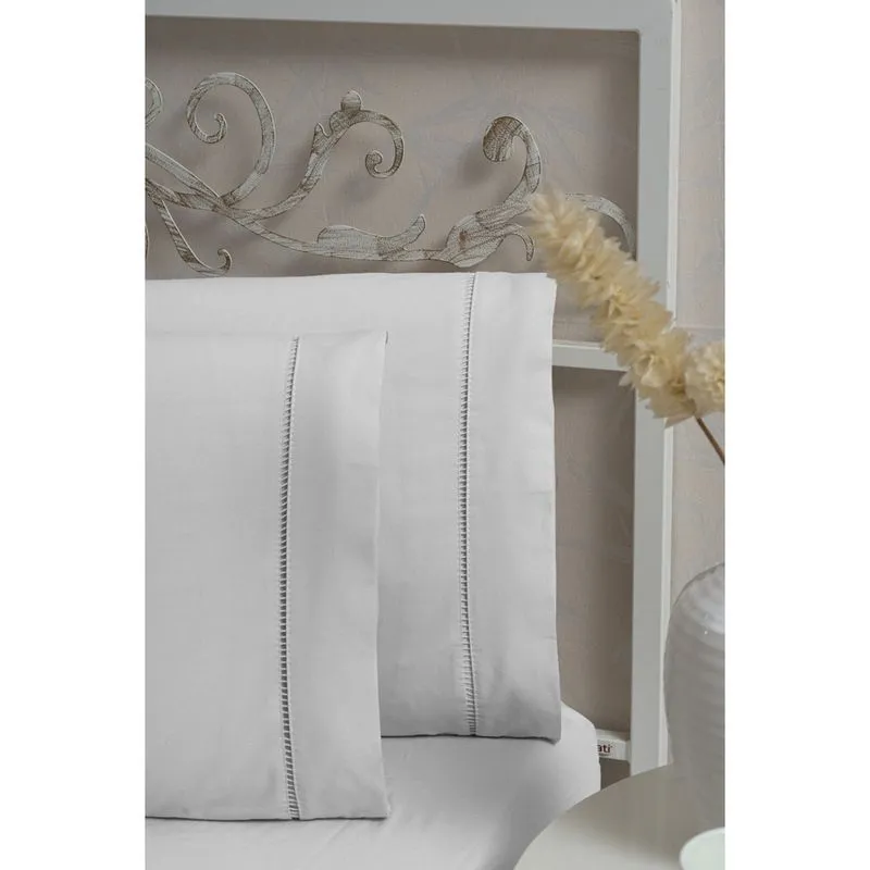 Kit 4 fronha avulsa 100% algodão 400 fios branco