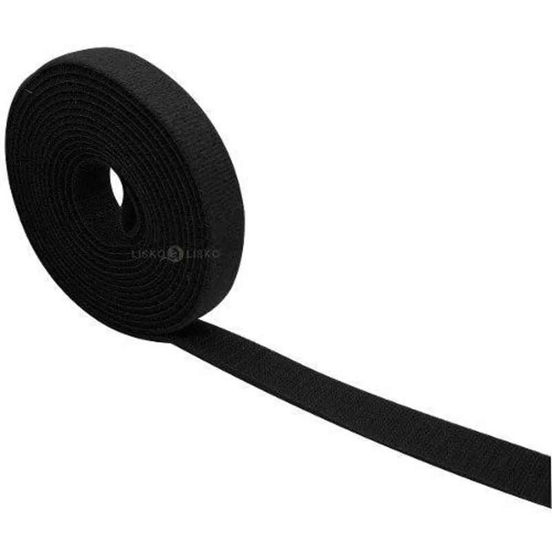 Fita Preta Organizador De Cabos Dupla Face 3M X 2Cm