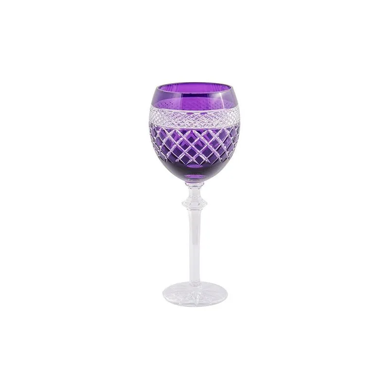 Taça para Água Lodz Crystals Nowy Roxa 480 ml - Cada