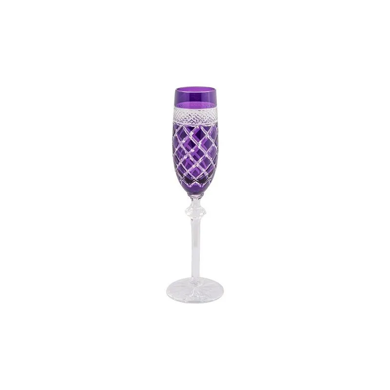Taça para Champanhe Lodz Crystals Nowy Roxa 190 ml - Cada