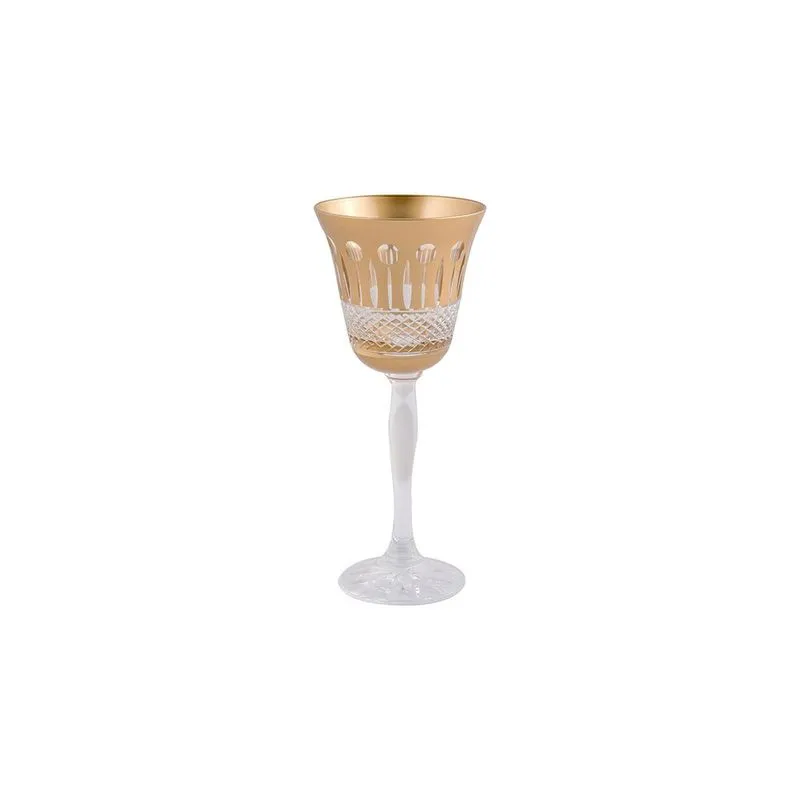 Taça para Vinho Lodz Crystals Starry Dourada 170 ml - Cada