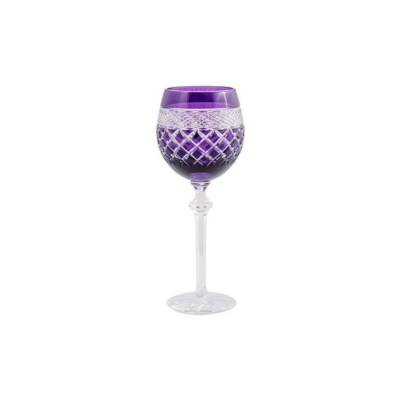 Taça para Vinho Lodz Crystals Nowy Roxo 400 ml - Cada