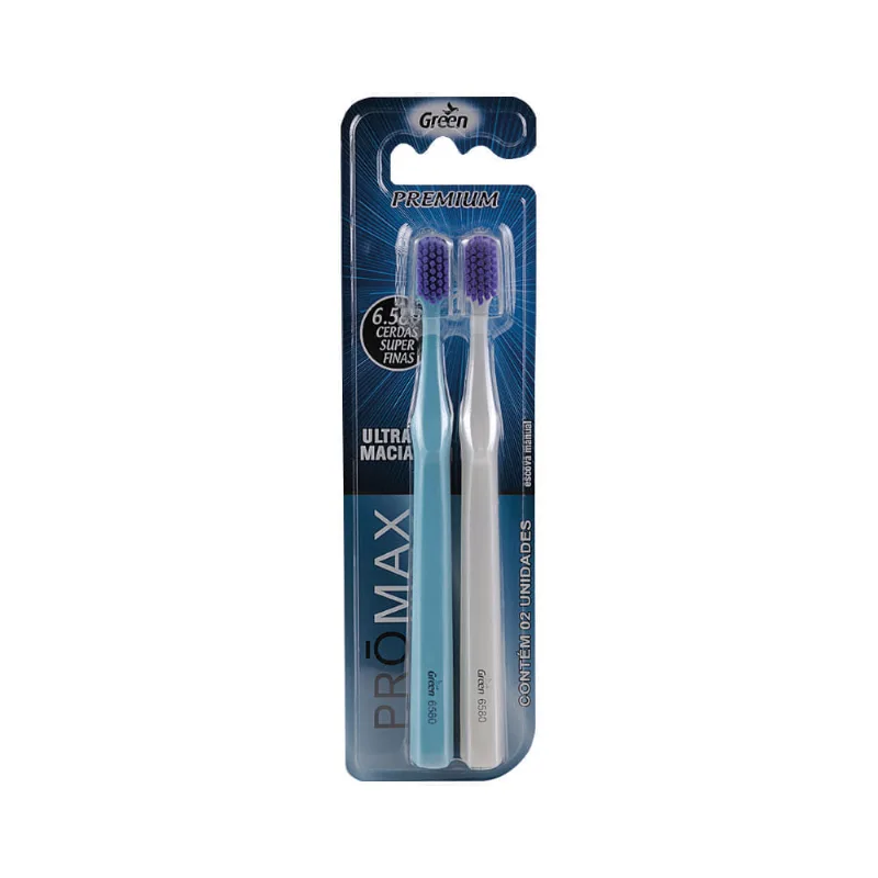 Escova Dental Green Promax Premium Com 2 Ultra Macia