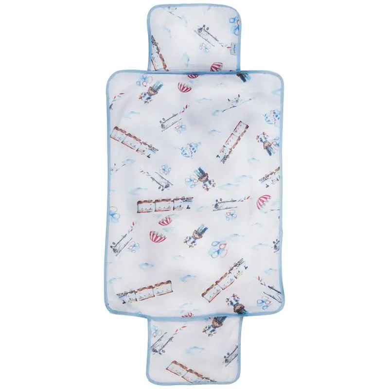Trocador De Fraldas Prático Portátil Dobrável E Estampado Tamanho:único,cor:azul