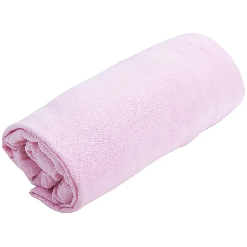 Lençol com Elástico de Malha para Mini Cama Baby Joy Essence - Rosa