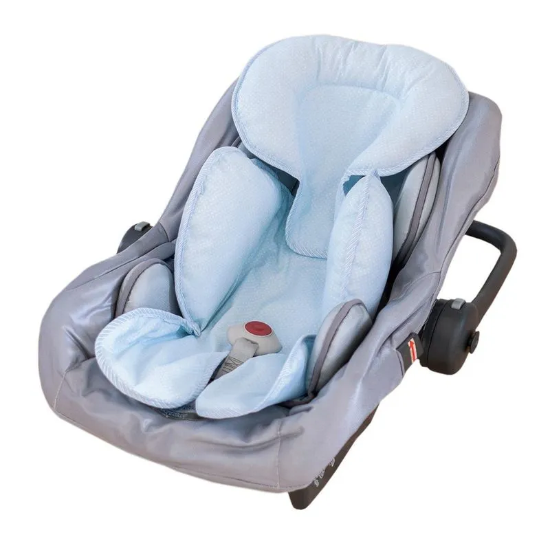 Capa Para Bebê Conforto E Carrinho Poá Azul Baby Joy