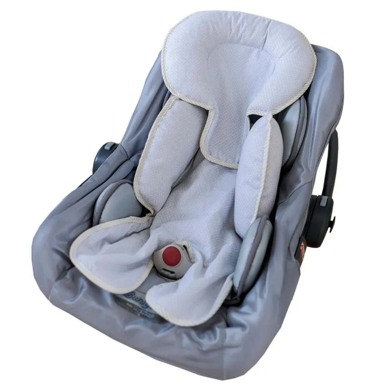 Capa Para Bebê Conforto E Carrinho Poá Cinza Baby Joy