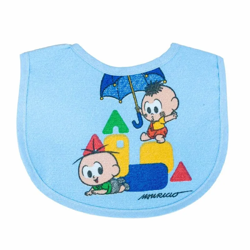 Babador Anatomico Turma Da Monica Baby Estampado C/vies Tam Unico Pct C/01un //cebolinha E Cascao