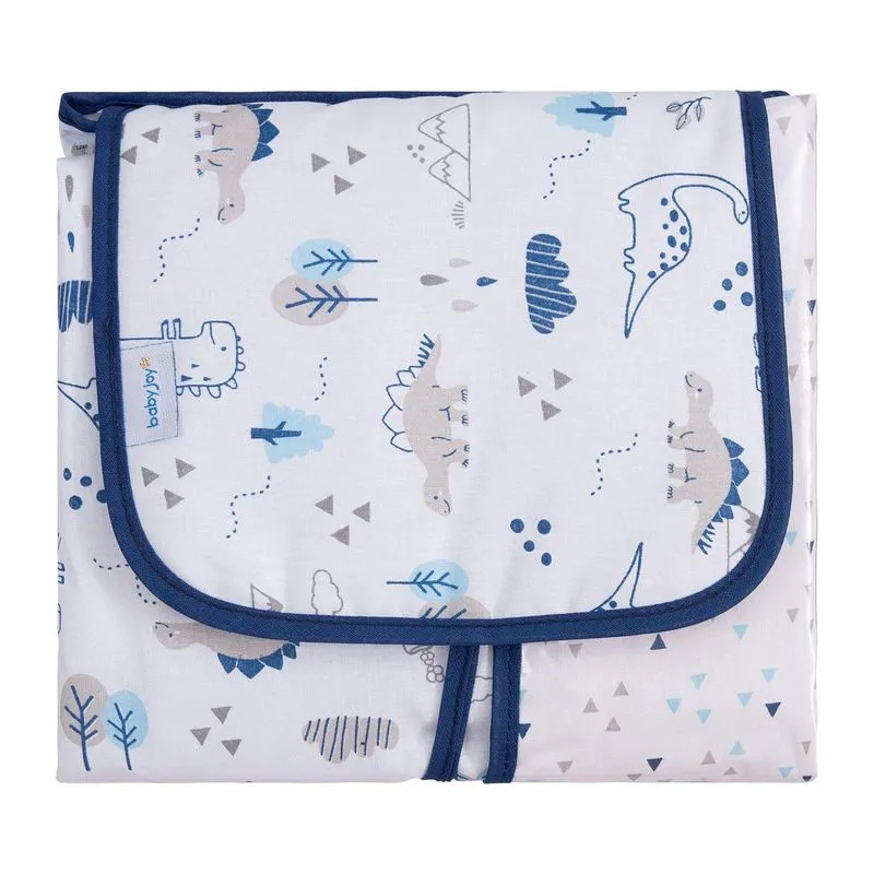 Trocador Fraldas Prático Estampado Triângulos Azul Baby Joy