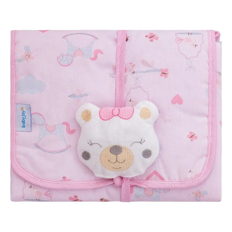 Trocador Fraldas Portátil Pelúcia E Forro Pvc Poás Baby Joy