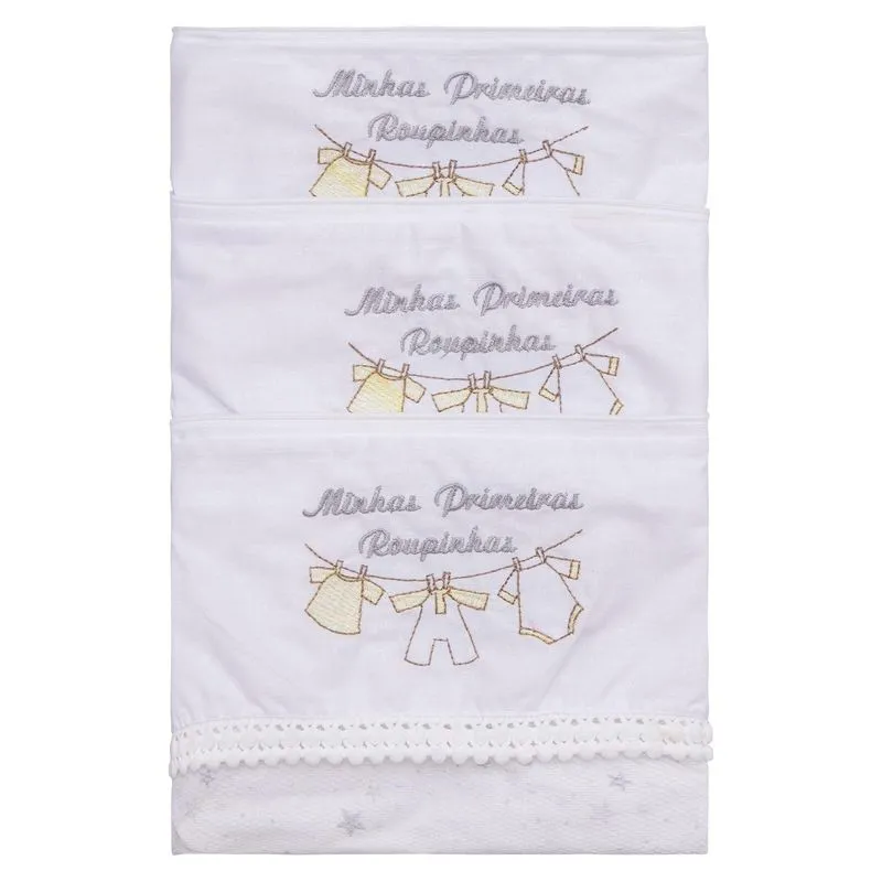 Kit Saquinho Maternidade Estrelinhas 3 Peças Baby Joy