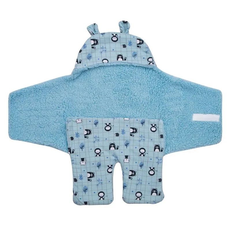 Porta Bebê Carneirinho Com Pés Bichos Azul Baby Joy