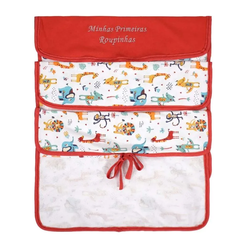 Saquinho Maternidade 03 Unidades Safari Vermelho Baby Joy