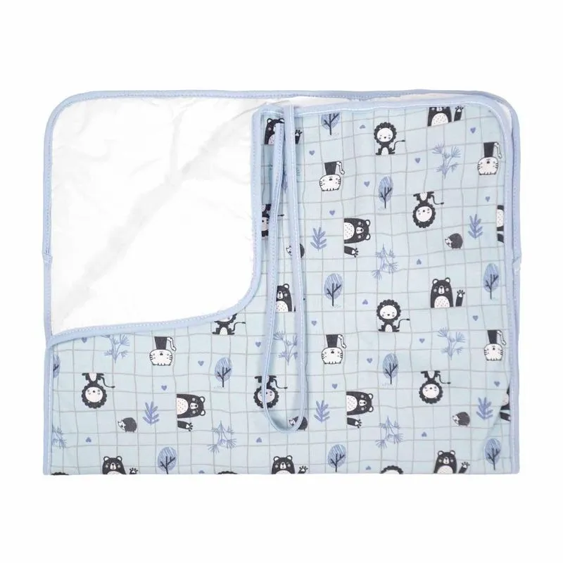 Trocador De Fraldas Bichos Azul Baby Joy Premium