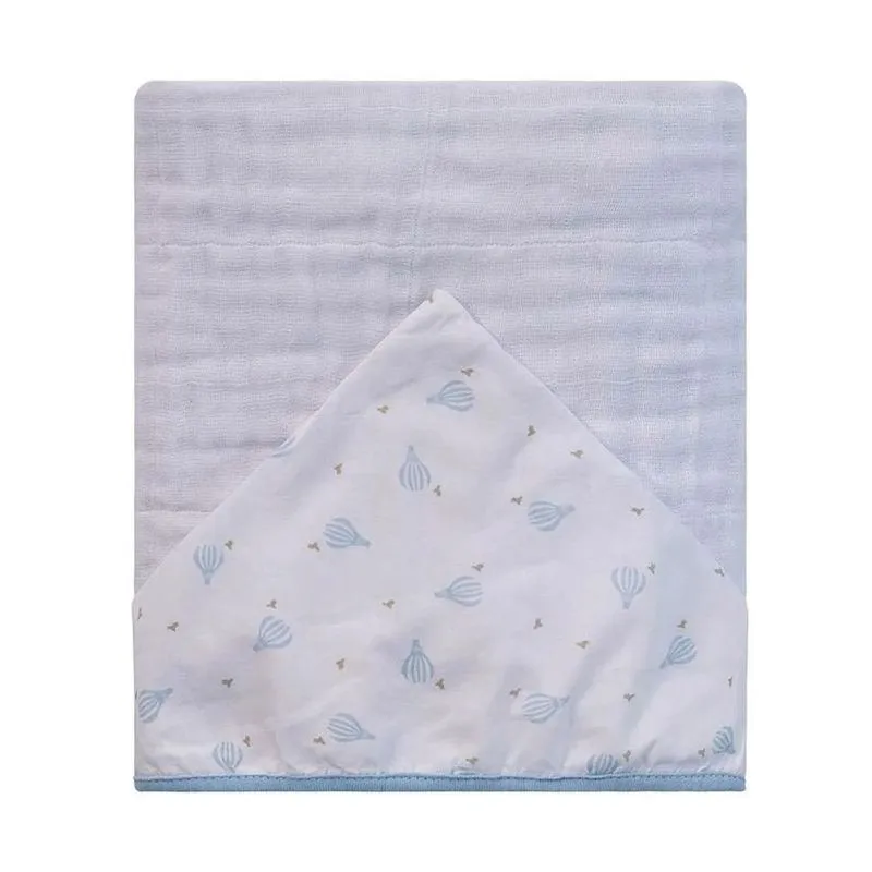 Toalha De Banho Baby Joy Com Capuz Balão Azul (MP)
