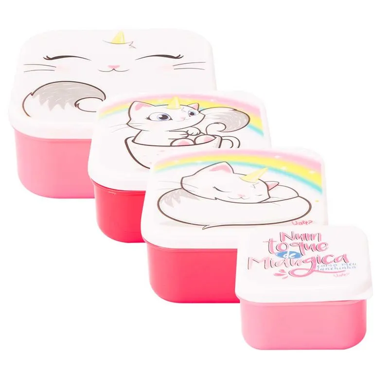 Conjunto De Potinhos 4 Unidades Catcórnio