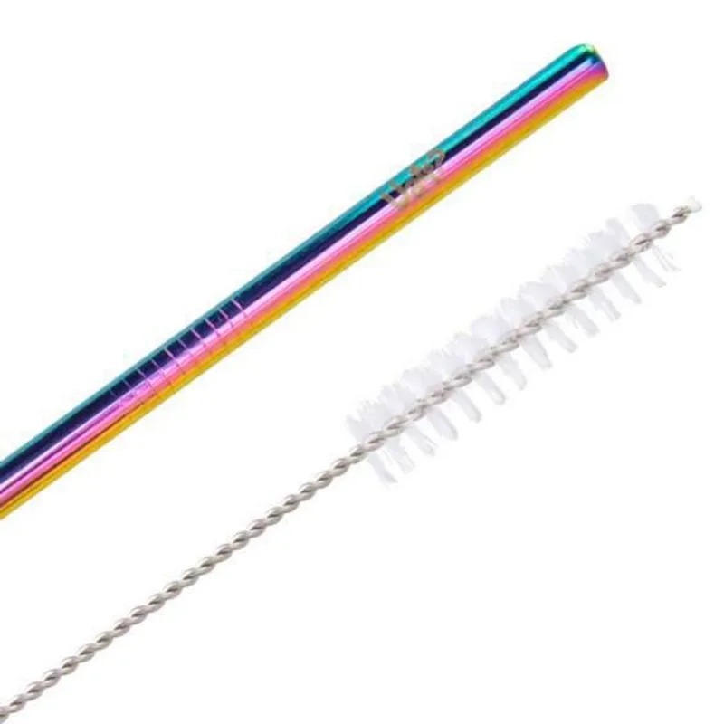 Kit Canudo Metal Com Limpador - Holografico
