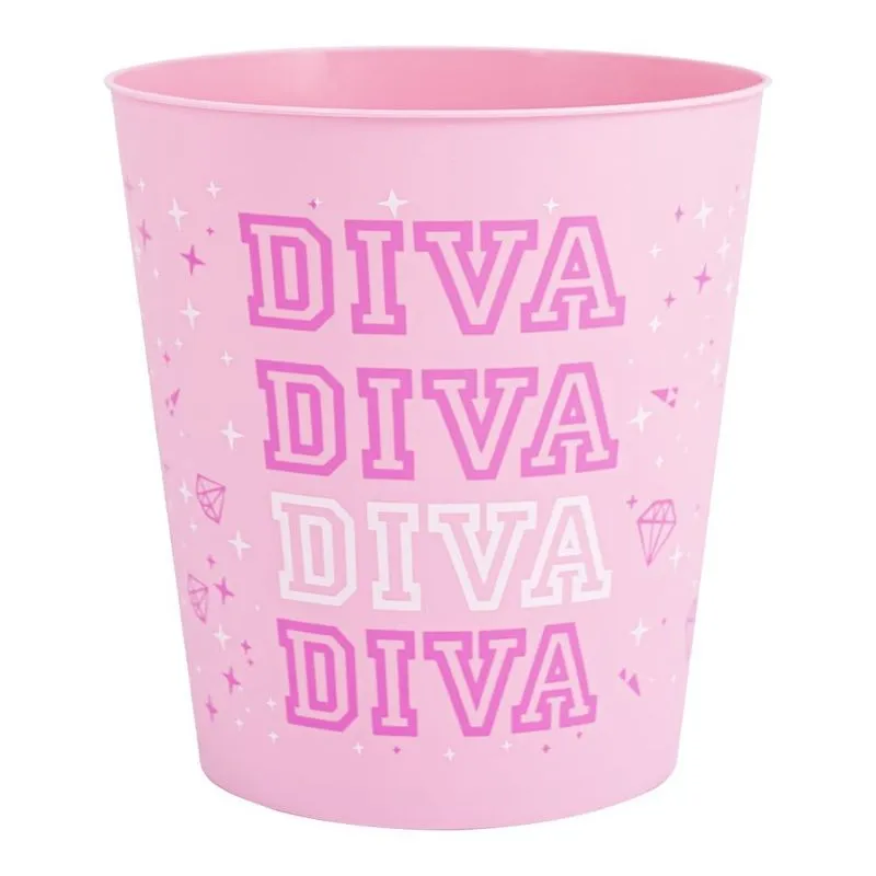 Balde para Pipoca Plástico Grande 3 Litros Diva Uatt? Rosa
