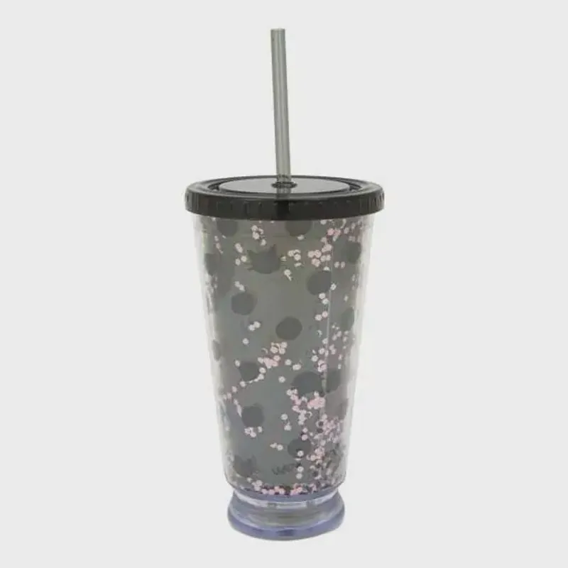 Copo canudo LED - gatinha uatt