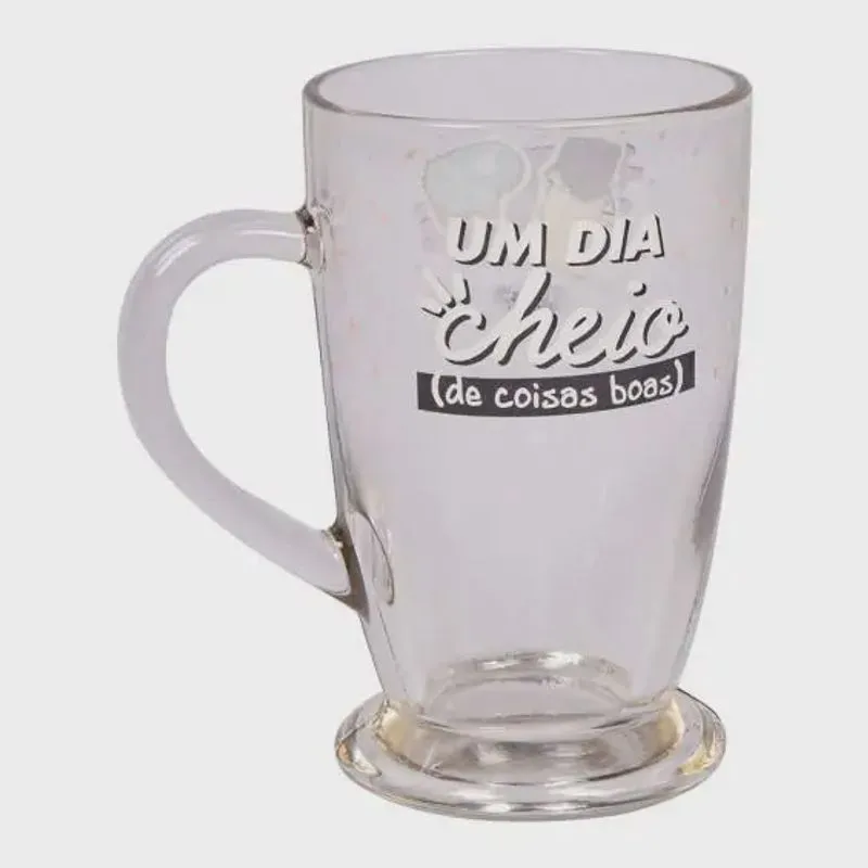 Caneca de vidro com base - melhores amigas uatt