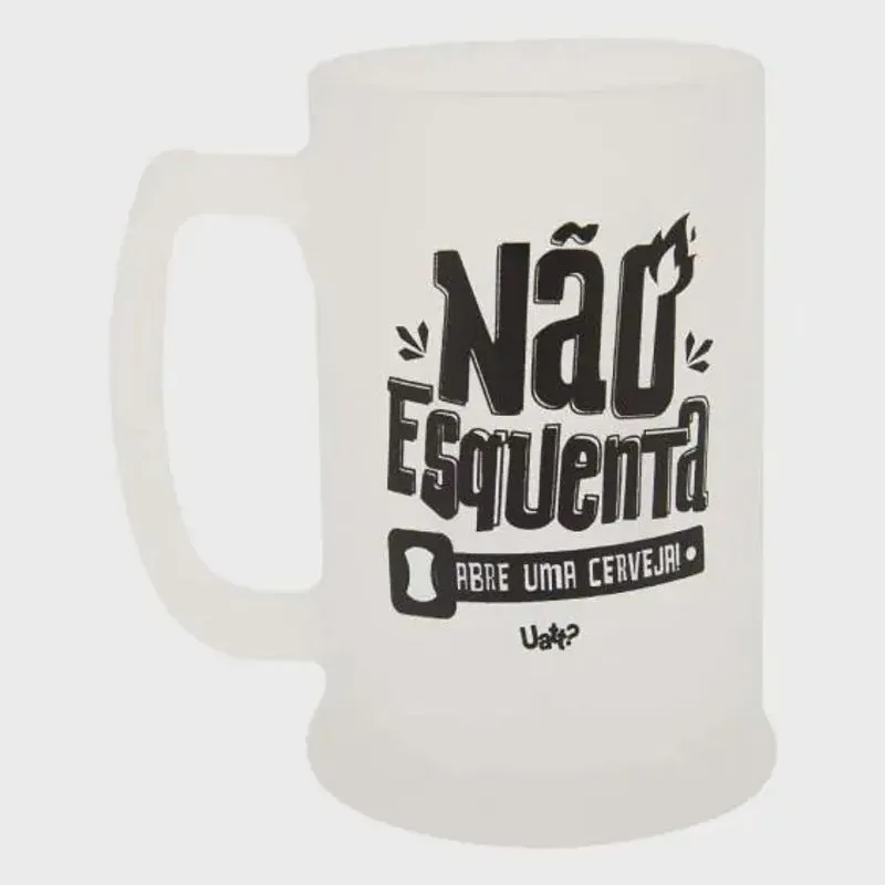 Caneca de vidro fosco - open bar nao esquenta uatt